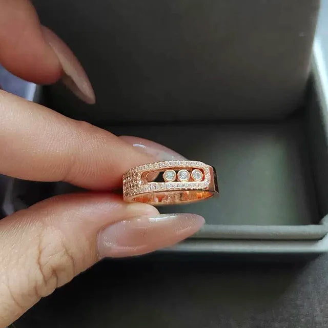 خاتم زواج رومانسي فاخر من الفضة الإسترلينية عيار 925 للنساء. مجوهرات خطوبة فاخرة، إكسسوارات، هدايا للمناسبات.