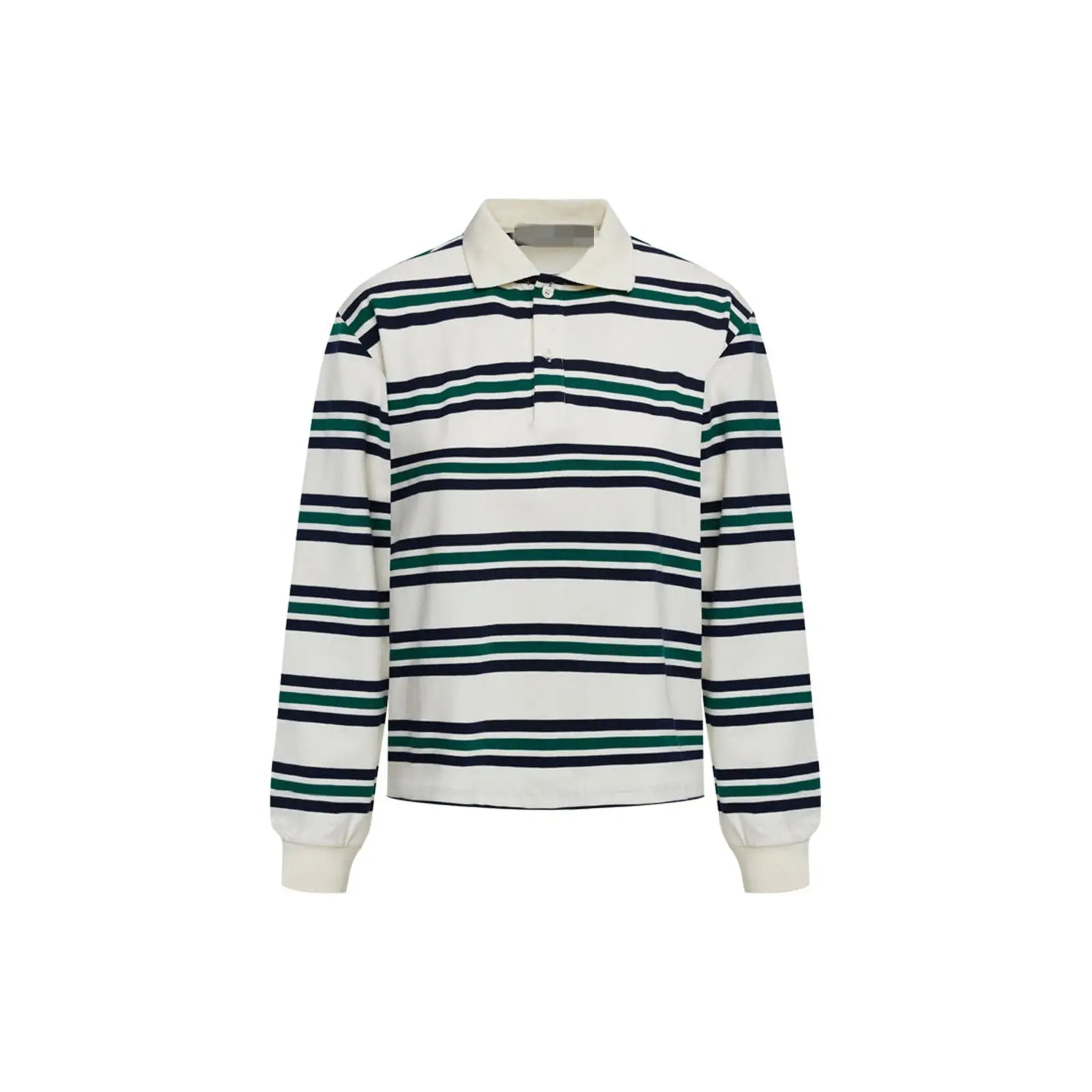 Combhasaki Women Y2K Vintage Striped T-Shirt Contrast Color Long Sleeve Lapel Neck Half Button-up Aesthetic Casual Pullover Tops