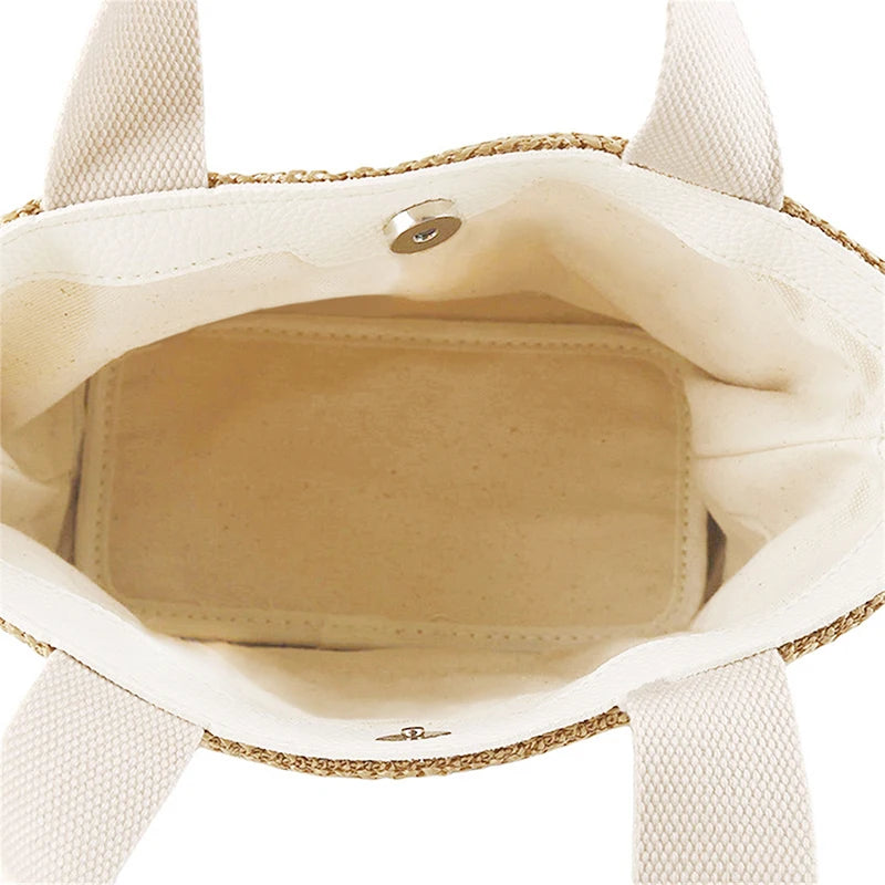 حقيبة كتف من القش للنساء، حقيبة يد صيفية بوهيمية من الخيزران المنسوج، حقيبة يد يدوية الصنع، حقائب كروس بودي للنساء