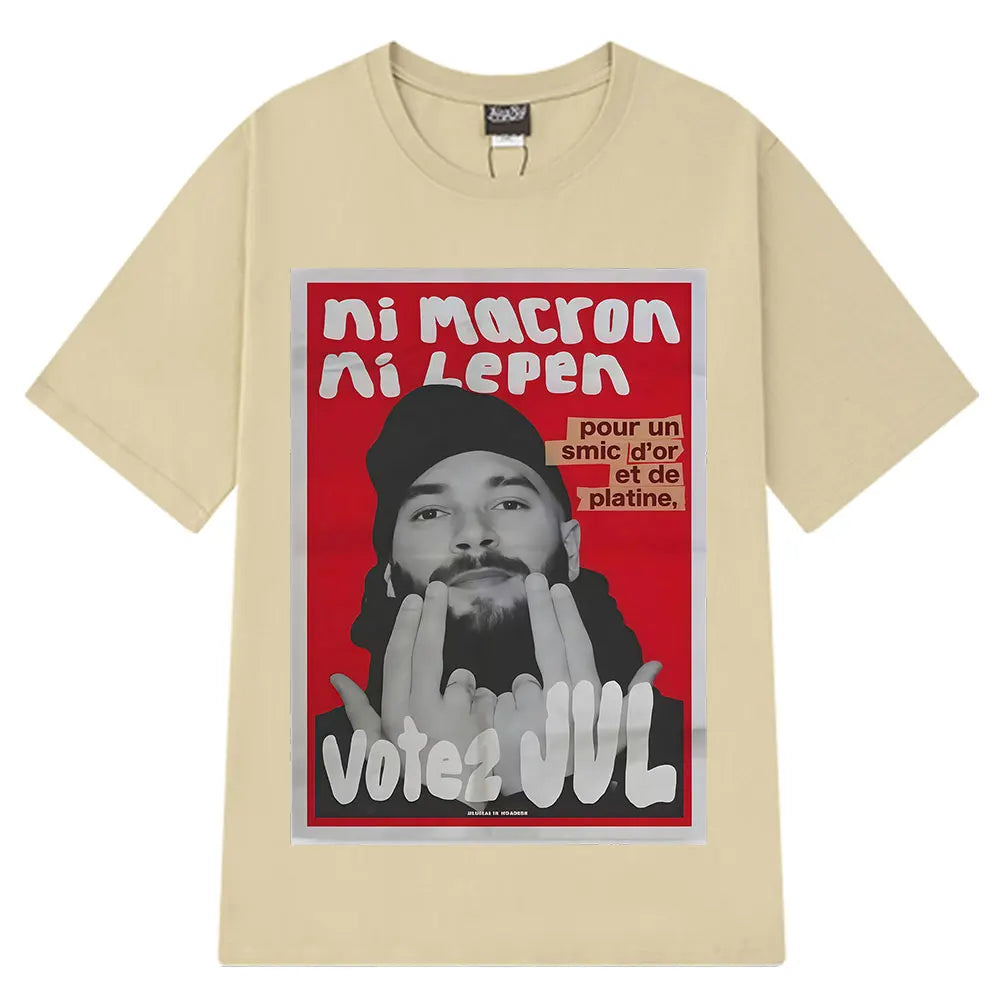 تيشيرتات برسومات عصرية مستوحاة من مغني الراب الفرنسي فوت جول، للرجال والنساء، بتصميم هيب هوب، بأكمام قصيرة، وقصة واسعة، مناسبة للارتداء اليومي، وملابس الشارع.