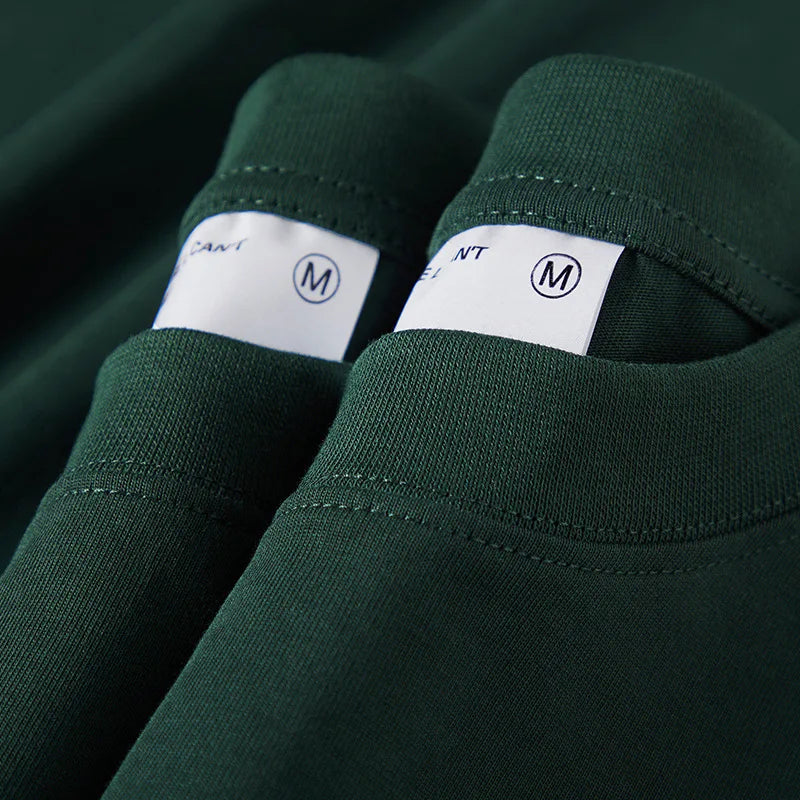 تي شيرت رجالي صيفي بأكمام قصيرة من Sycpman، 300 جرام، 10.58 أونصة، فضفاض، ثقيل الوزن، قطني، بلون سادة، مناسب للصيف