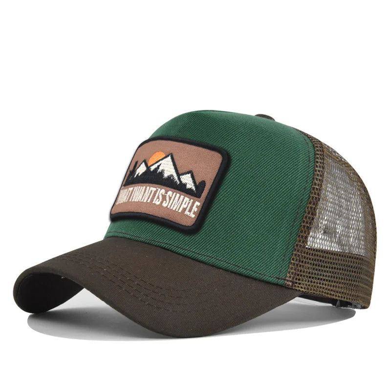 قبعة بيسبول مطرزة بشبكة قابلة للتهوية للنساء والرجال لعام 2025، قبعة واقية من الشمس للرياضات الخارجية وركوب الدراجات والسفر وقبعة شمس للأب