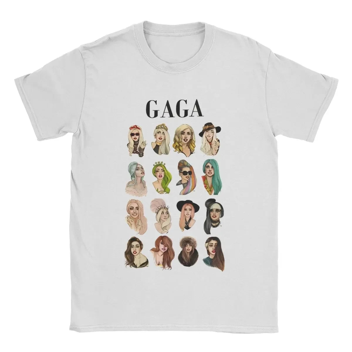 تي شيرت رجالي رسمي مكتوب عليه Lady Born This Way من إنتاج مغنية الروك غاغا، مصنوع من القطن، تي شيرت رائع بأكمام قصيرة ورقبة دائرية، تي شيرت للبالغين