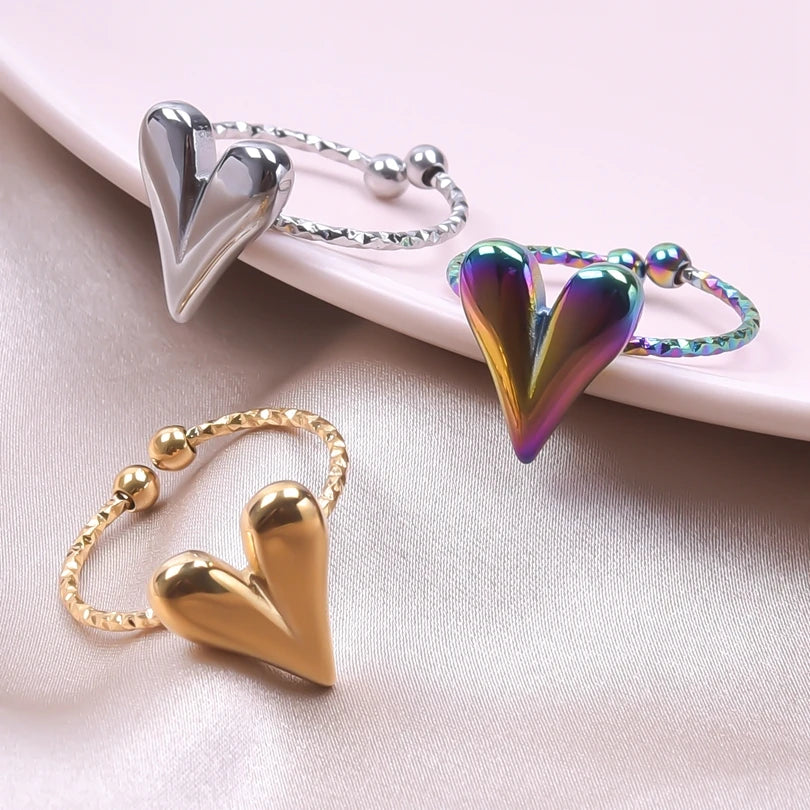 5 قطع من الخواتم الرقيقة المصنوعة من الفولاذ المقاوم للصدأ، إكسسوارات مجوهرات نسائية، خواتم مفاصل الأصابع، هدية مجوهرات عصرية للفتيات، لا يتغير لونها أبدًا