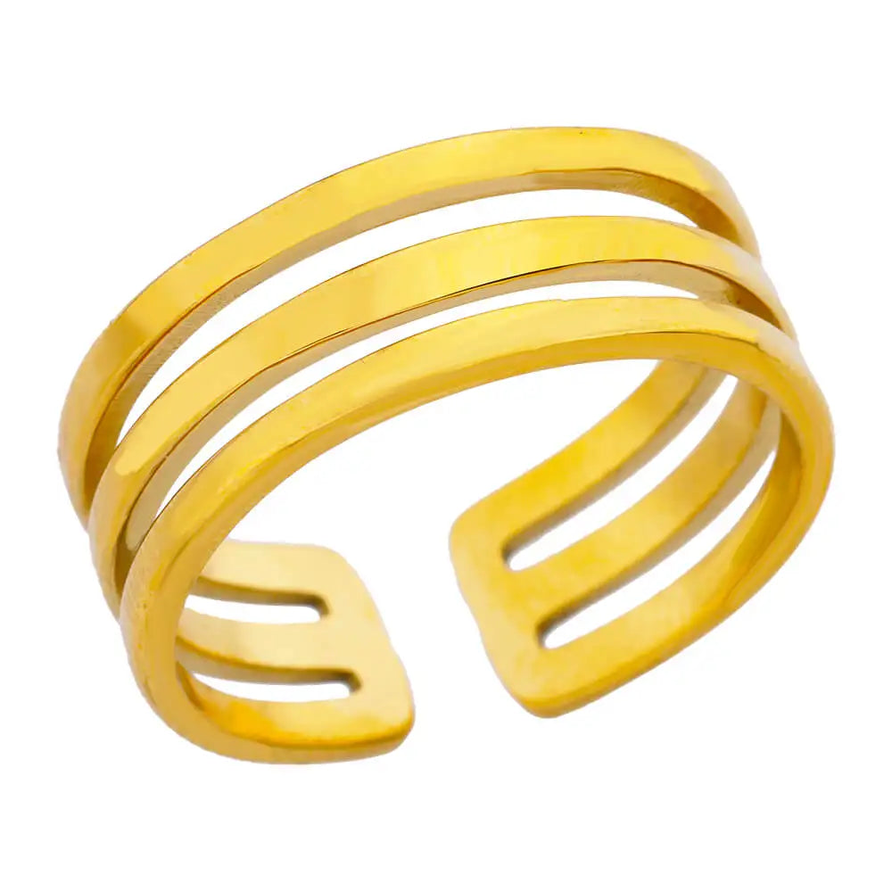 40 Style Rings for Women Stainless Steel Rings Classic Gold Color Adjustable Rings Wedding Aesthetic Jewelry Gift Free Shipping