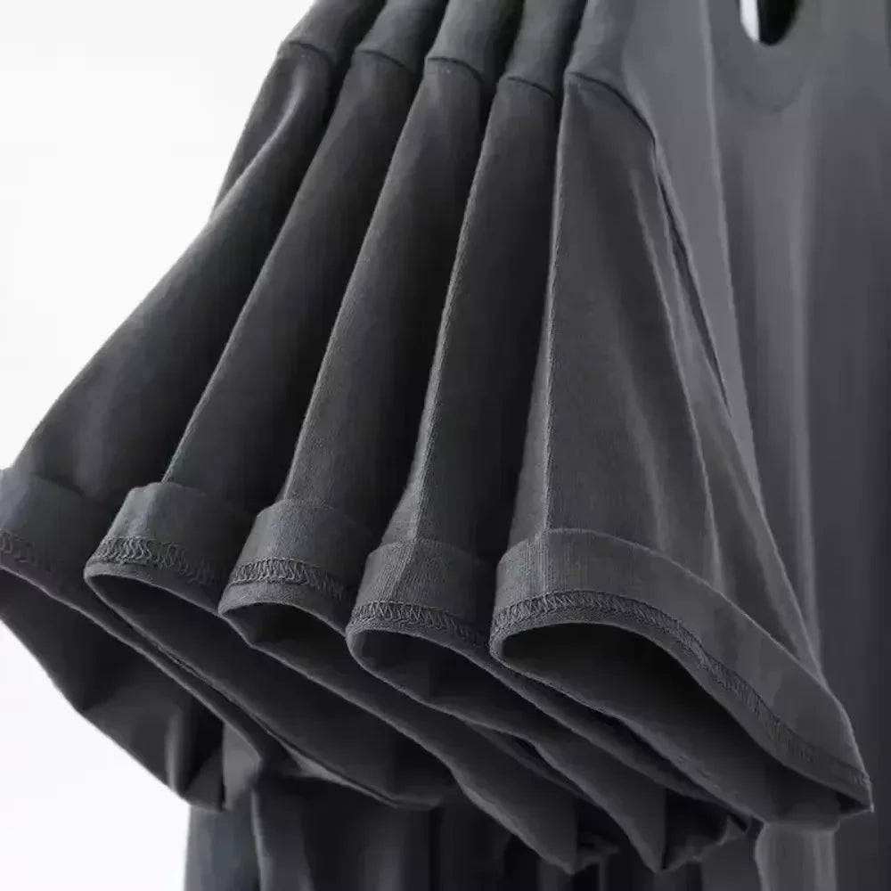 تي شيرت رجالي ونسائي هاراجوكو أسود مغسول بنمط الهيب هوب وأزياء الشارع اليابانية والرسوم المتحركة تي شيرت كاجوال بأكمام قصيرة صيفية