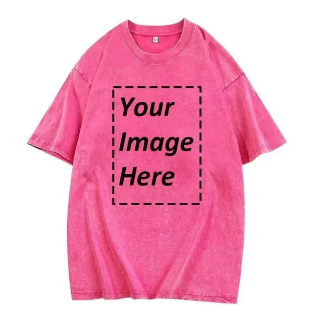 تي شيرت رجالي ونسائي ثقيل الوزن بطباعة كلاسيكية مخصصة مقاس كبير من القطن بوزن 230 جرامًا، مناسب للشارع والهيب هوب والبانك والهاراجوكو، مقاس أوروبي