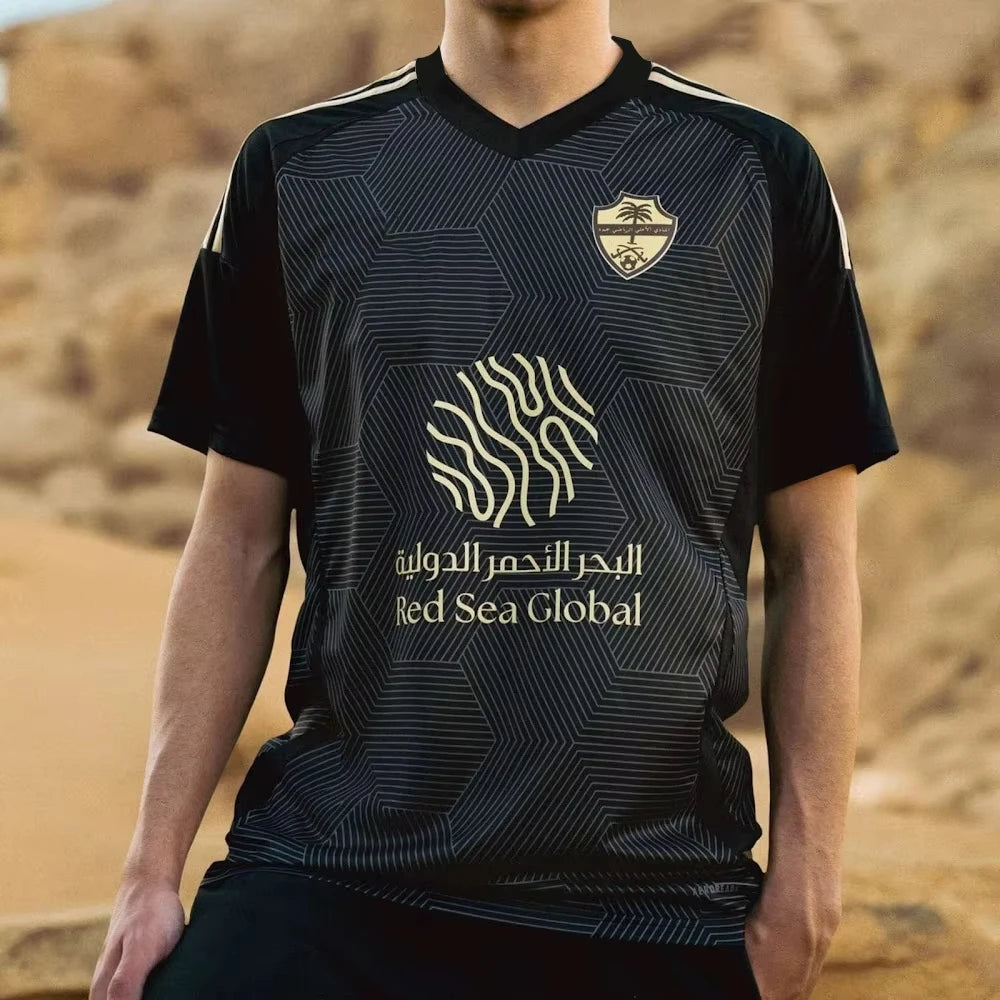 24-25 Men Football Al Ahli Saudi Third T Shirt Youth Kids Oversized Sport Training Soccer Milan Uniform Quick-drying Tops 2