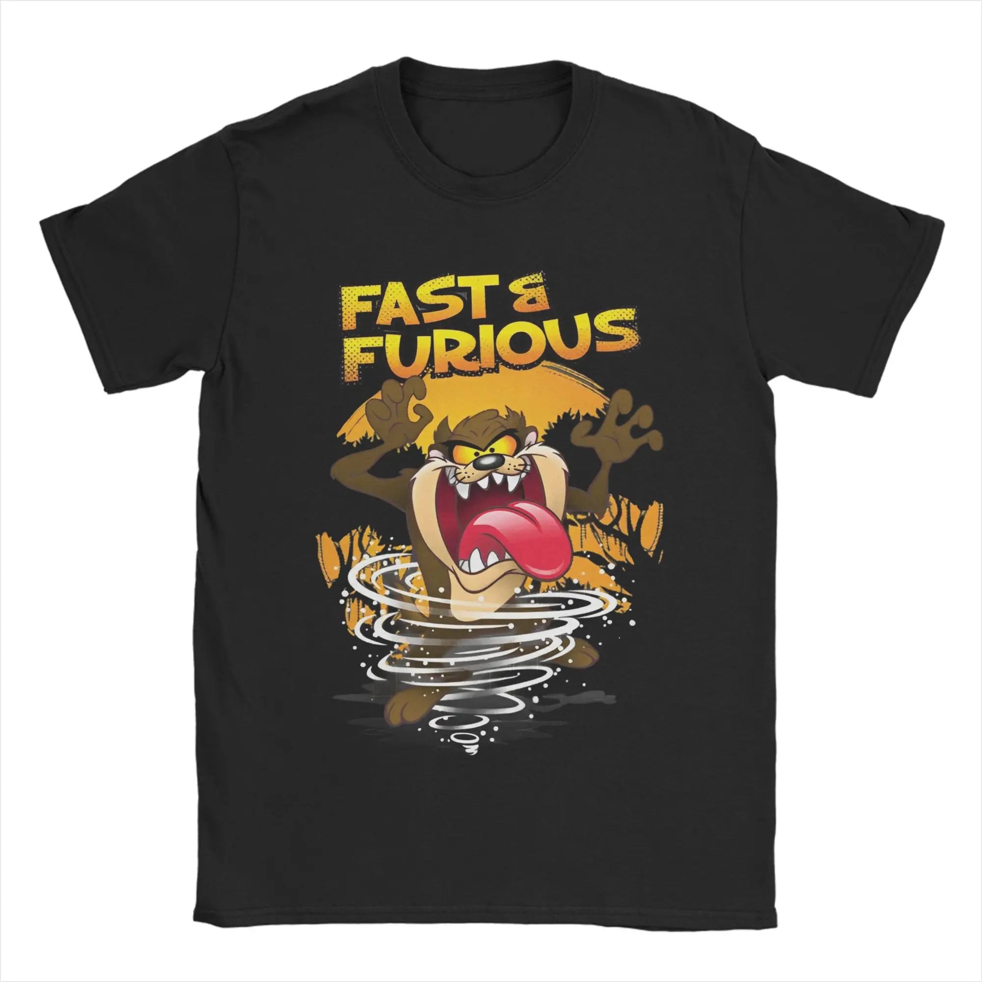 تي شيرت سبيس جام فاست فيوريوس للرجال والنساء من تاز، تي شيرت قطني نقي عتيق بياقة مستديرة وأكمام قصيرة، ملابس صيفية