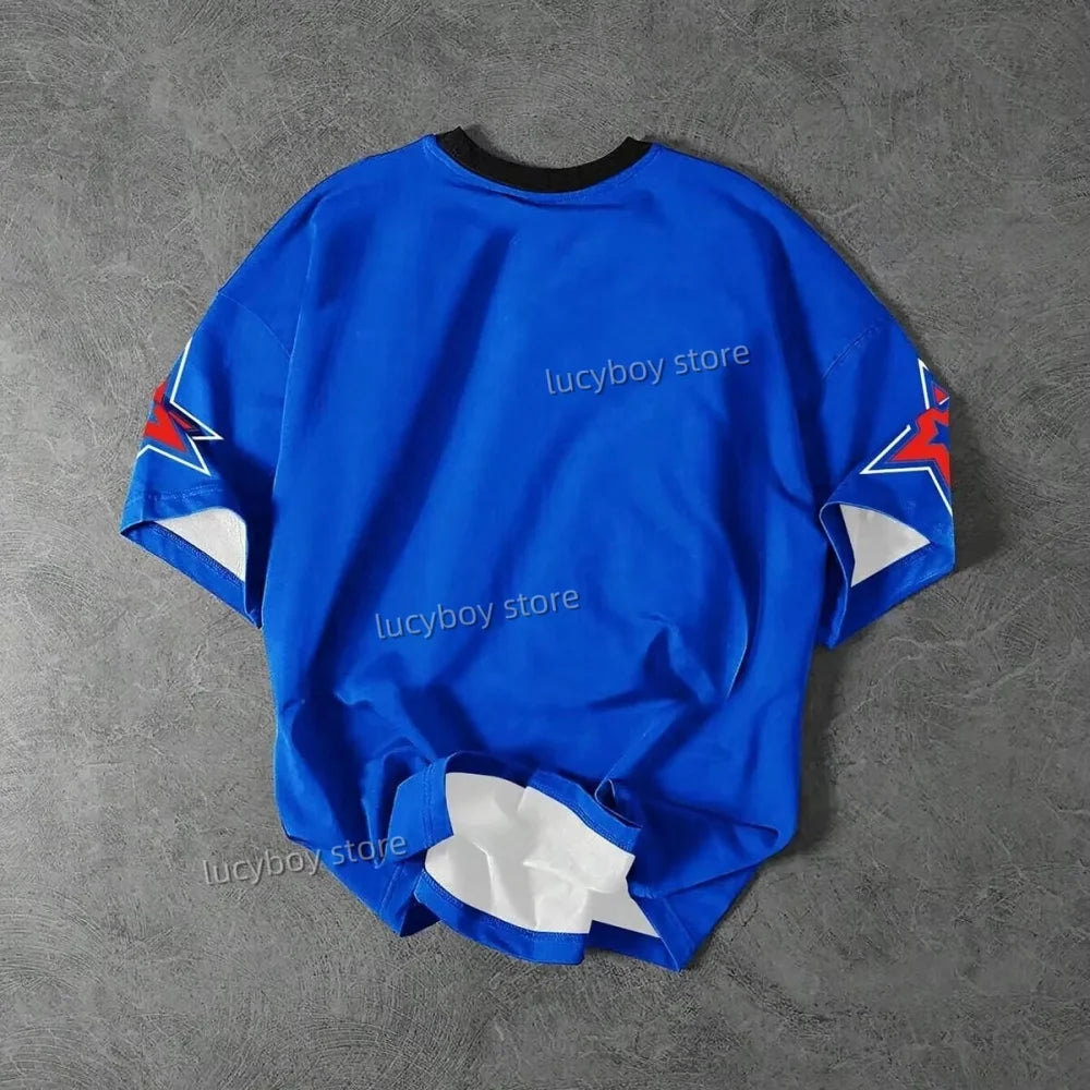 تي شيرت رجالي مطبوع عليه CHIAGO رقم 88 لعام 2025، بأكمام قصيرة، تي شيرت رياضي لكرة القدم، تي شيرت مخطط كبير الحجم، ملابس رجالية