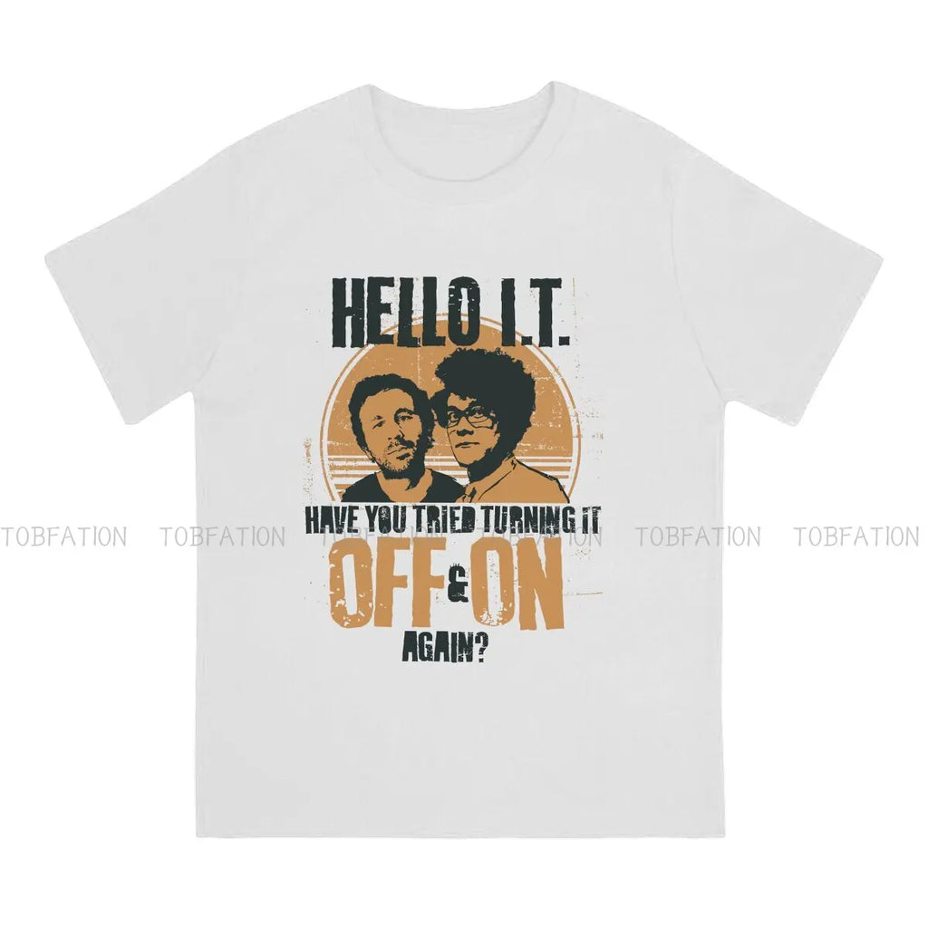 The It Crowd Have You Tried Turning It Off On Again Tshirt Graphic Men Tops Vintage Summer Streetwear Cotton Harajuku T Shirt