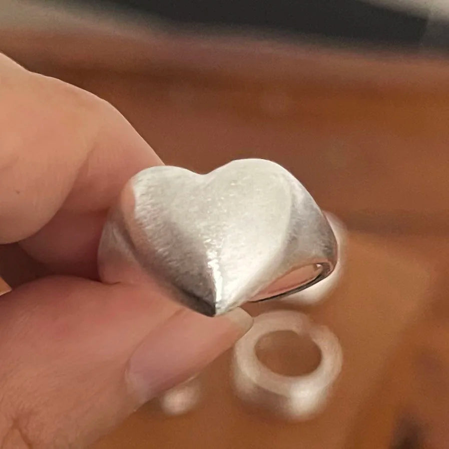 خواتم من الفضة الإسترليني عيار 925 للنساء والأزواج، بتصميم بسيط مصنوع يدويًا، طقم خواتم على شكل هلال عريض، هدية مثالية للحفلات، تمنع الحساسية