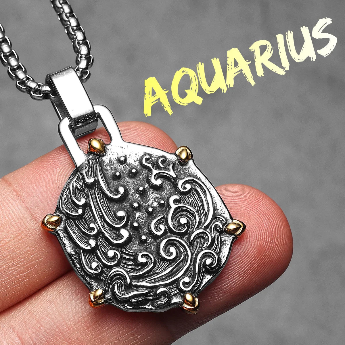 قلادات رجالية من الفولاذ المقاوم للصدأ على شكل اثني عشر كوكبة، سلسلة قلادة، هدايا للأزواج، مجوهرات عصرية للنساء، هدايا بالجملة، شحن مباشر