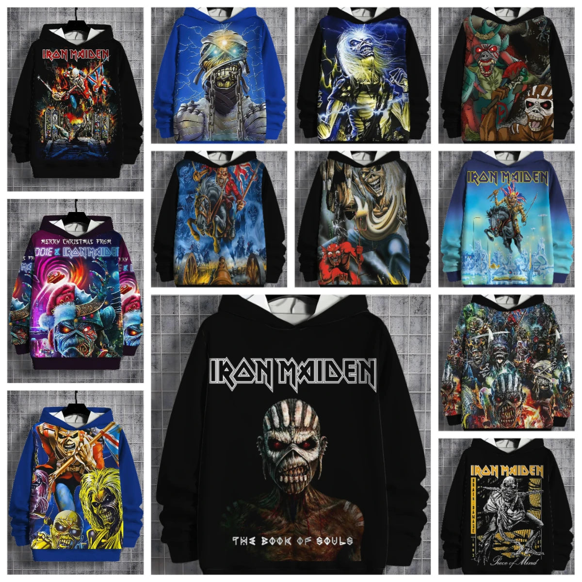 هودي ألبوم Iron Maiden الجديد لعام 2025 للرجال والنساء، سترة ثلاثية الأبعاد سريعة الجفاف قابلة للتنفس، تي شيرت كبير الحجم