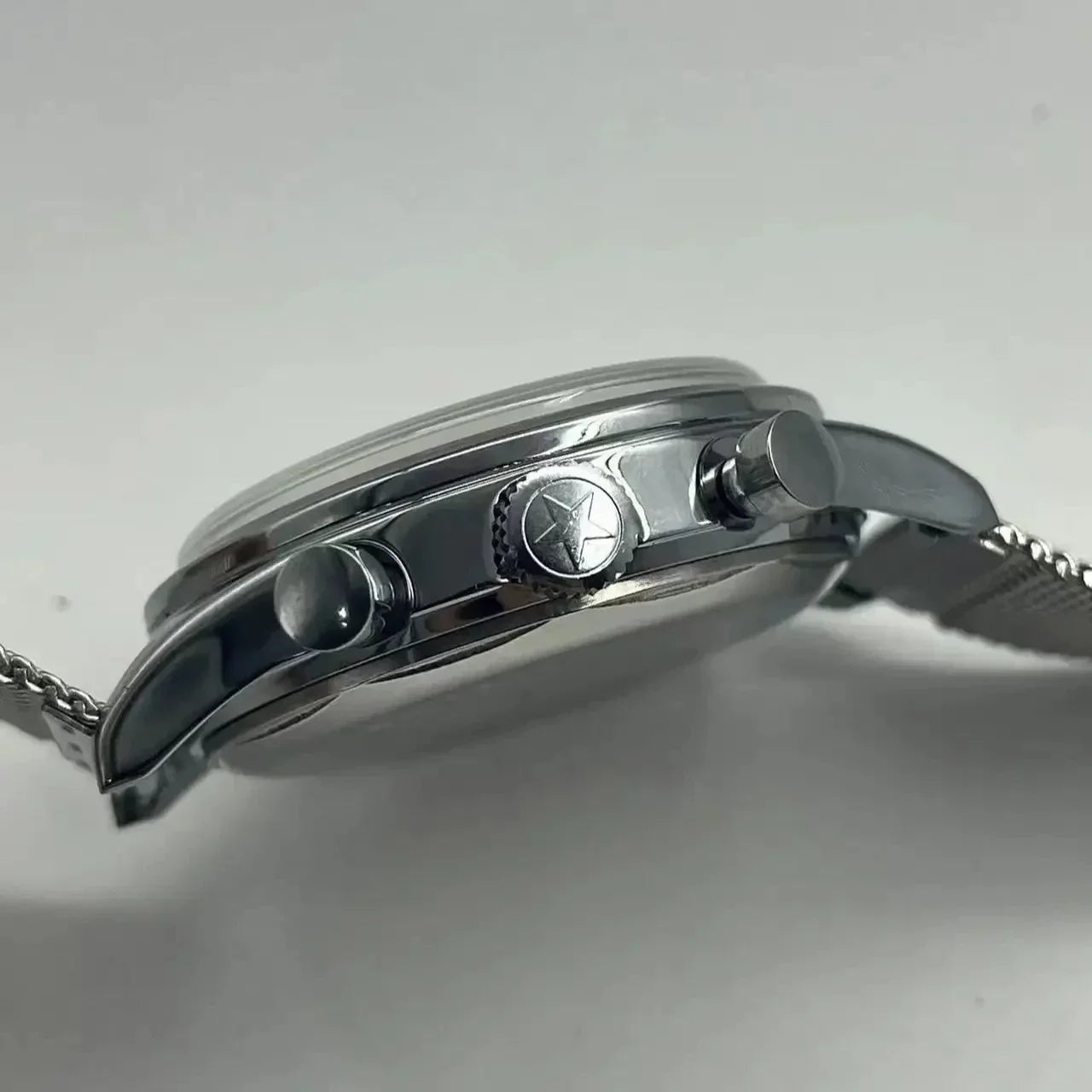 ساعات رجالية 1963 ساعة أوتوماتيكية بايلوت 42 مم مقاومة للماء كوارتز كرونوغراف ريترو ساعة رسمية عتيقة