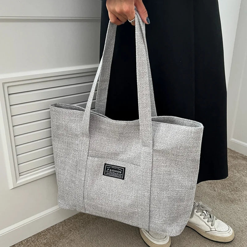 Minimalism Women's Shoulder Bags Large Capacity Casual Tote Bag Multiple Pockets Daily Commuting Handbag Shopping