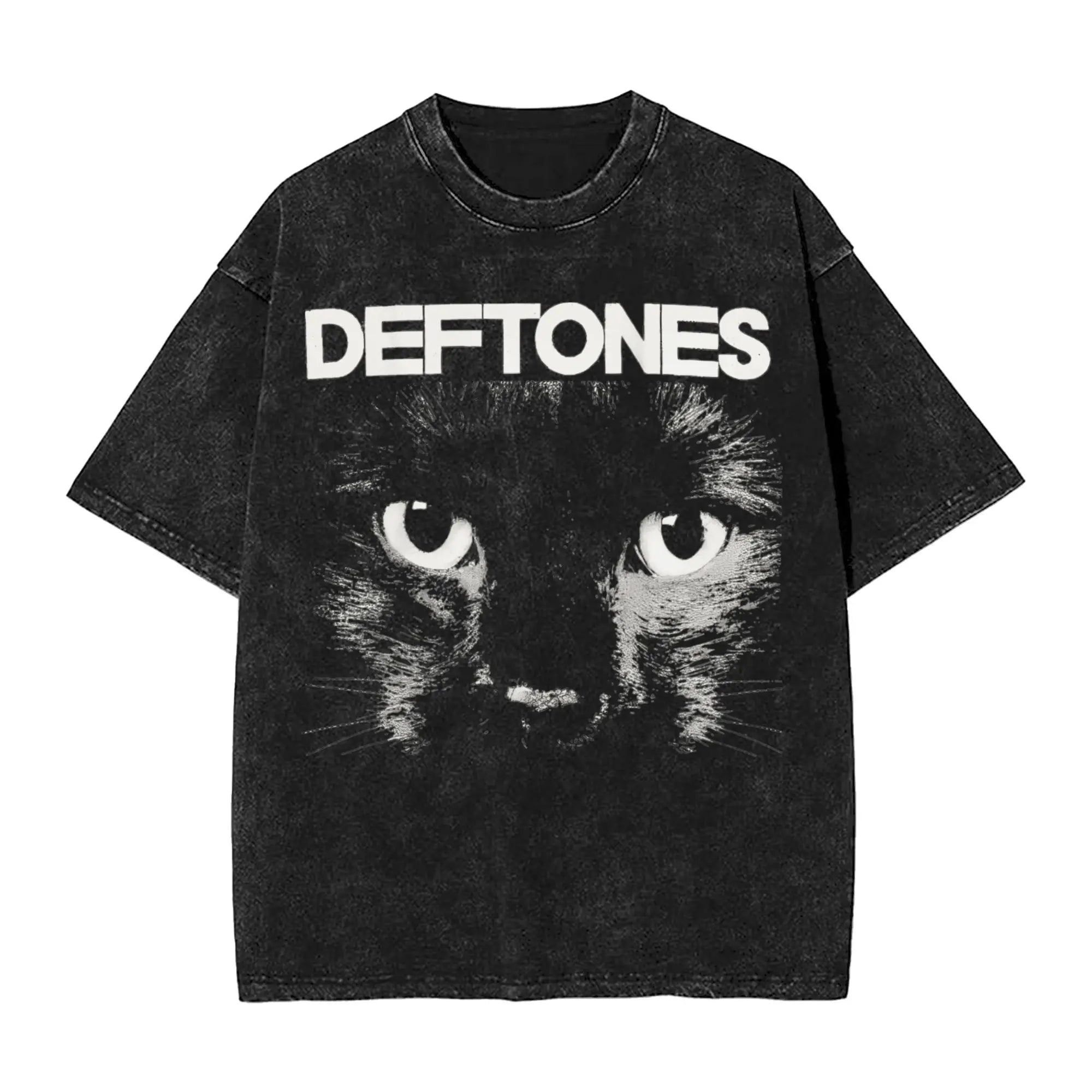ملابس رجالية جديدة من Ohms White Pony Deftones Rock Band مغسولة بأكمام قصيرة ورقبة مستديرة Y2K ملابس رجالية Camisetas