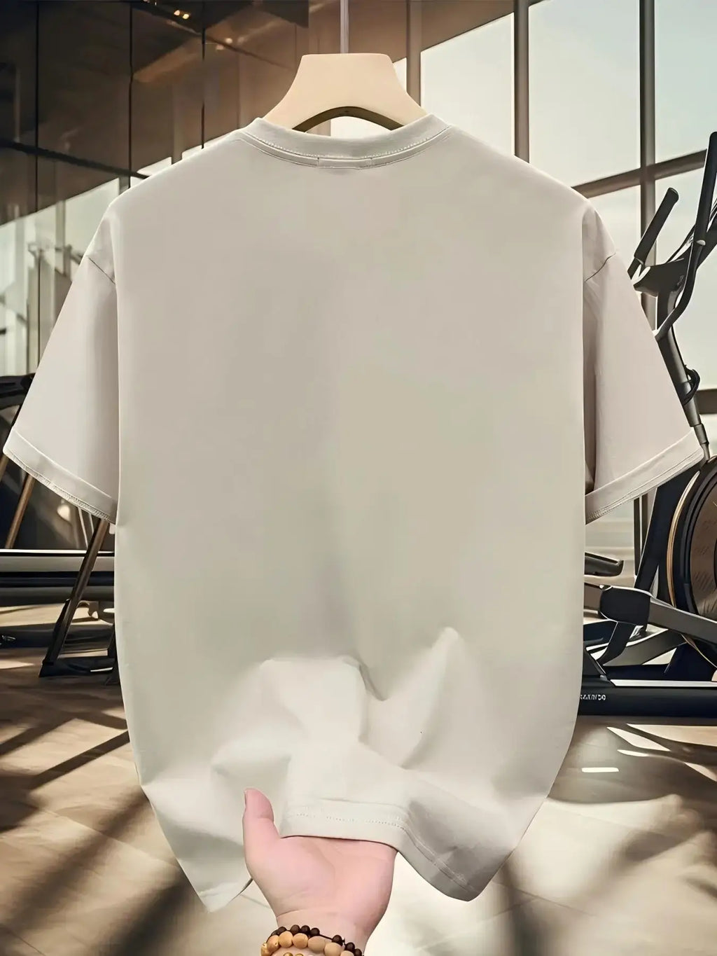 تيشيرت رجالي صيفي عصري مصنوع من القطن الخالص 100%، بتصميم فضفاض وطبعة كالفن، وياقة دائرية وأكمام قصيرة.