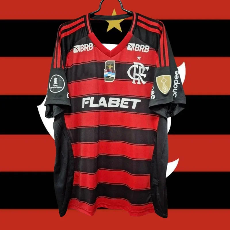 25-26 Club Match Flamengo 2025 Home Jersey V3 Jersey for Male Female Fans Summer Quick Drying Breathable Football Sports Jersey