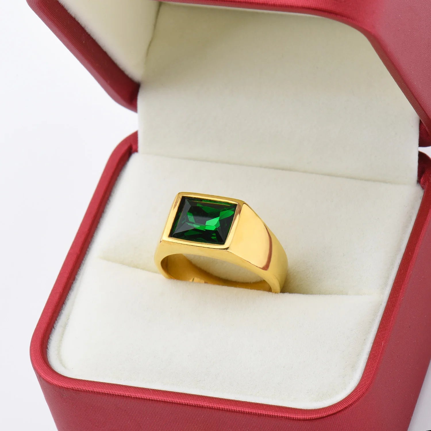 خاتم زفاف من التيتانيوم والفولاذ المقاوم للصدأ R3363، قطعة واحدة، بتصميم أنيق مرصع بالأحجار الكريمة، مناسب للرجال والنساء. خاتم رجالي عصري من الفولاذ المقاوم للصدأ 316L، خفيف الوزن وصغير الحجم.