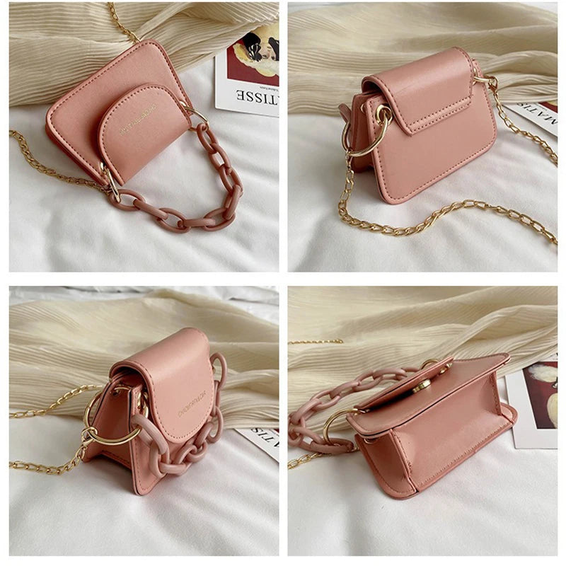 Wholesale of Korean Mini Jelly Bags, New Acrylic Chain Crossbody Bags, Versatile and Popular Hand-held Women's Bags