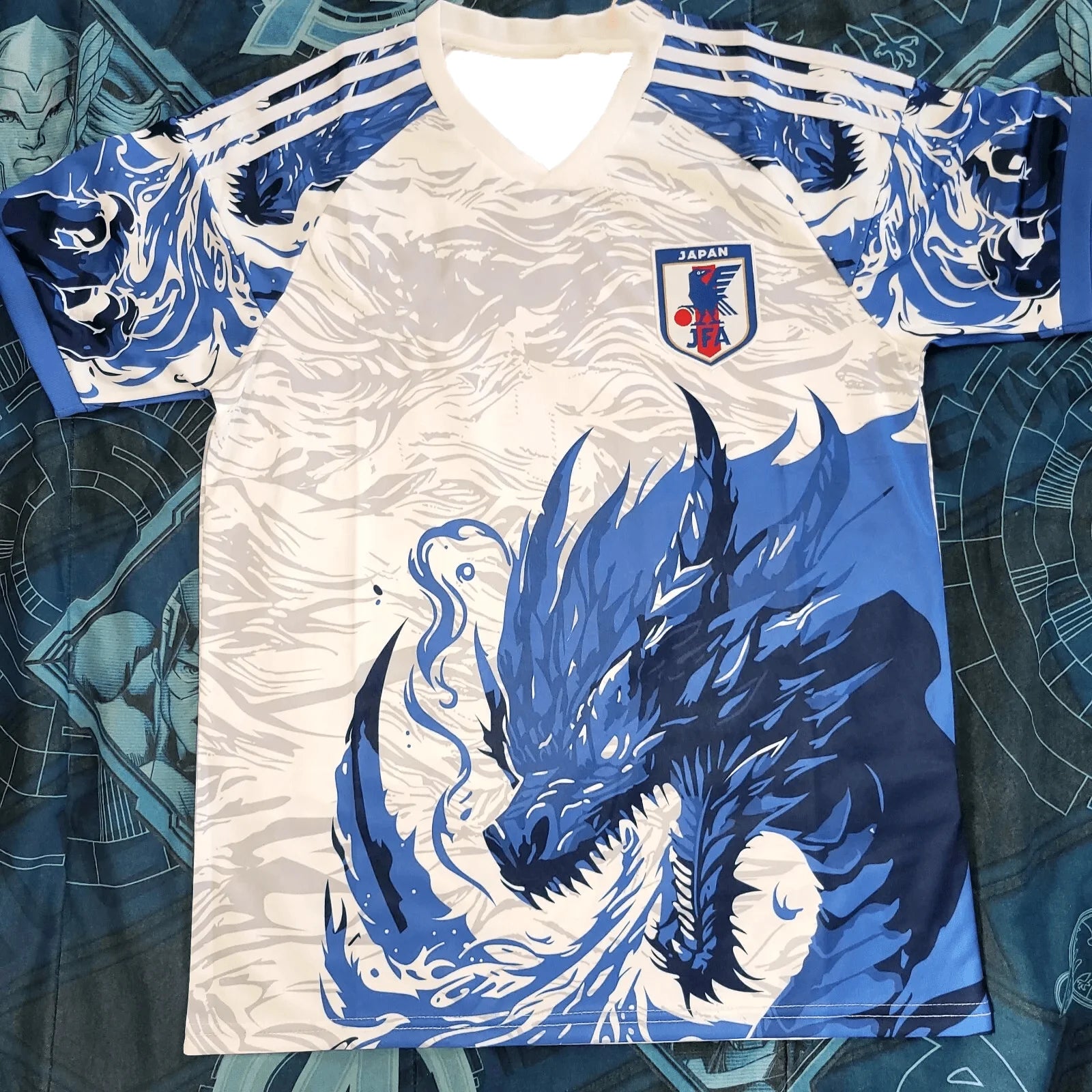 Japanese Football Suit Special Blue Sakura Dragon Edition 2025 Women Sports T-shirt Breathable Quick Drying Summer Women T-shirt
