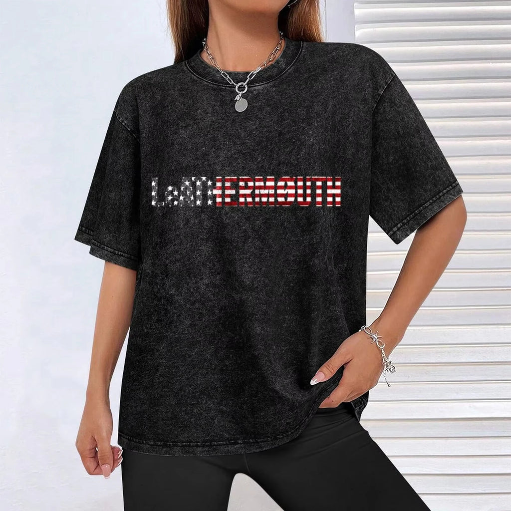 تي شيرت Leathermouth تي شيرت مضحك قطني ملابس أنمي هيبي تي شيرت للرجال