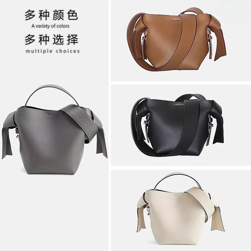 حقيبة نسائية جديدة من الجلد الأصلي لخريف وشتاء 2025 بتصميم بسيط من جلد البقر، حقيبة كتف أنيقة ومتعددة الاستخدامات