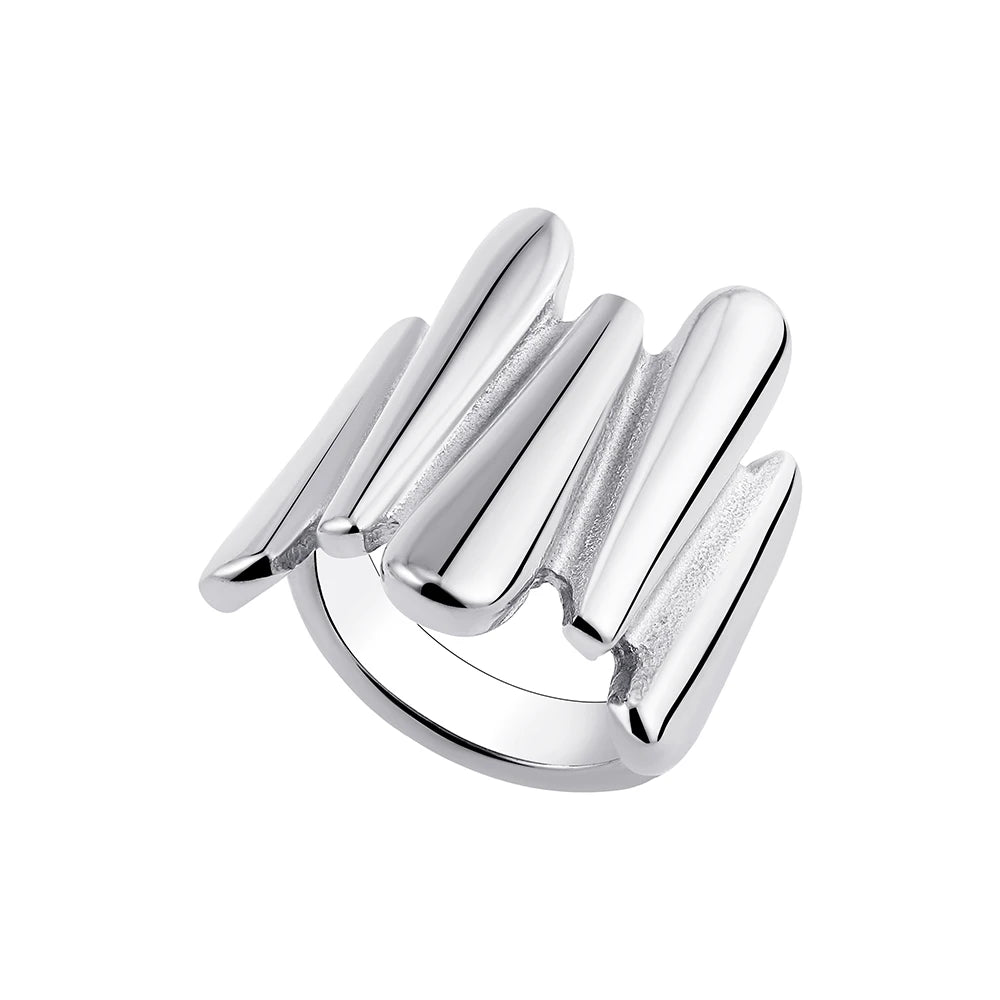 خواتم عتيقة من الفولاذ المقاوم للصدأ للنساء، بتصميم بانك، سميكة، غير منتظمة، ناعمة، قابلة للتعديل، مفتوحة، مجوهرات، هدايا زفاف