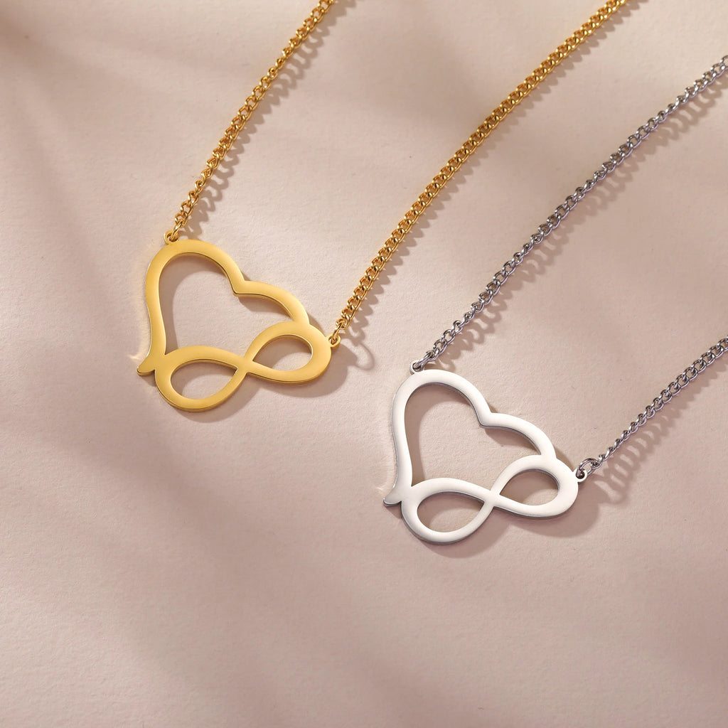 قلادة Skyrim Infinite Love من الفولاذ المقاوم للصدأ للنساء، قلادة مجوهرات عصرية، هدية عيد الميلاد للزوجين