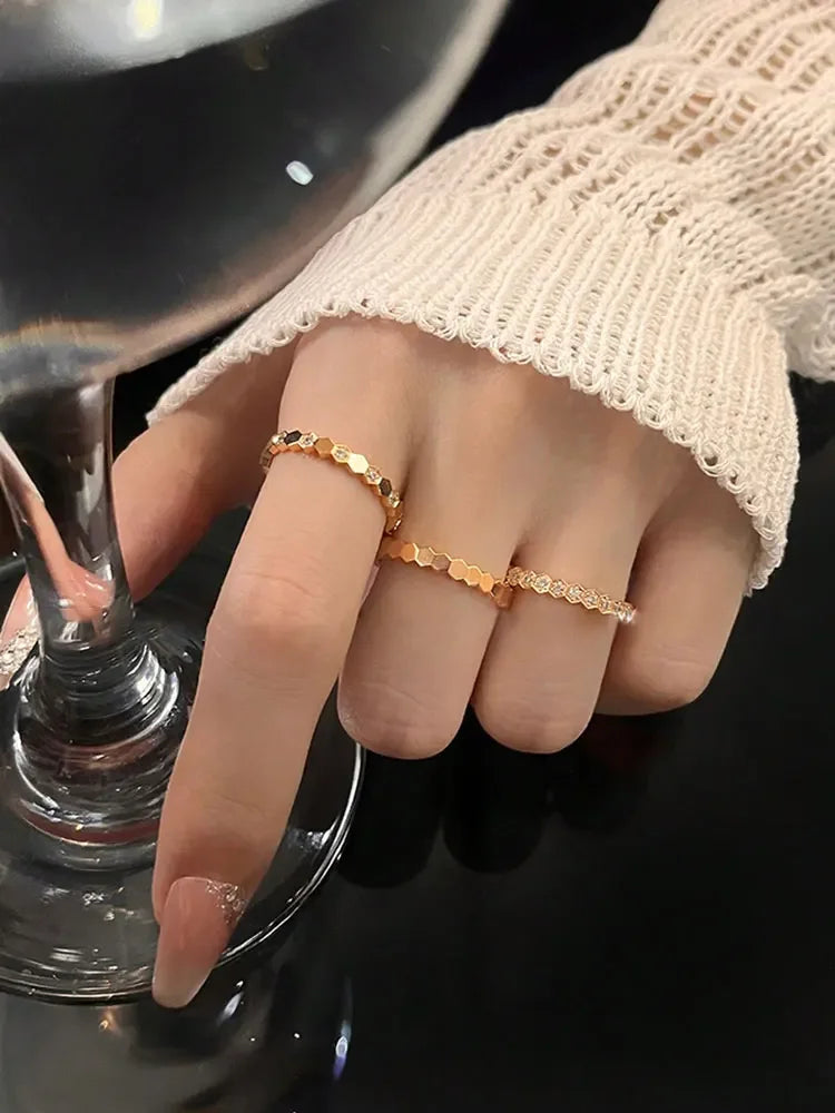 خواتم فضة إسترليني عيار 925 مرصعة بالزركون بتصميم هندسي عتيق للنساء، هدية مثالية للارتداء اليومي والحفلات، إكسسوارات مجوهرات فاخرة عالية الجودة