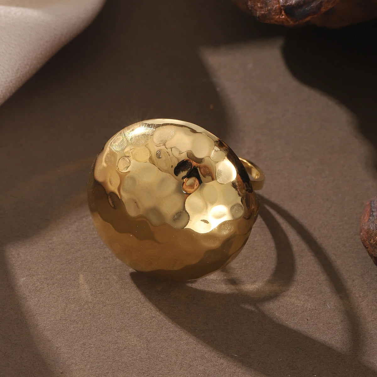 خاتم نسائي من الفولاذ المقاوم للصدأ من كرينج كوكو، قابل للتعديل، بتصميم شجرة الحياة، مرصع بأحجار الراين، خاتم أنيق للمواعدة للنساء