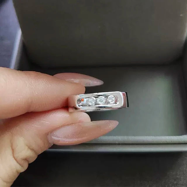 خاتم زواج رومانسي فاخر من الفضة الإسترلينية عيار 925 للنساء. مجوهرات خطوبة فاخرة، إكسسوارات، هدايا للمناسبات.