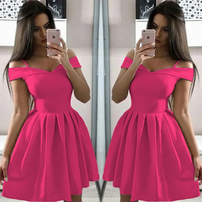 Sexy Solid Color Strap Sling Ties Waistless Sleeveless Dress Women 2025 Summer Elegant One-length Pleated Mini Dress For Women