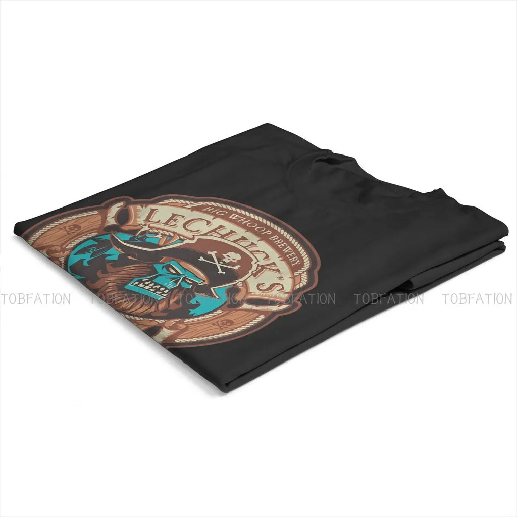 تي شيرت رجالي برقبة دائرية من Grog Craft Beer، لعبة Monkey Island، LeChuck Elaine Guybrush، تي شيرت كلاسيكي من القطن الخالص، مقاس كبير