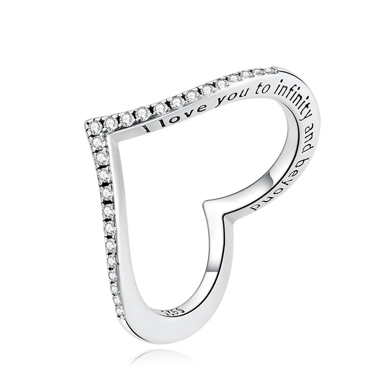 خاتم WOSTU Hot 100% من الفضة الإسترليني عيار 925 بتصميم لامع قابل للتكديس، هدية مجوهرات أصلية أنيقة للنساء XCH7649