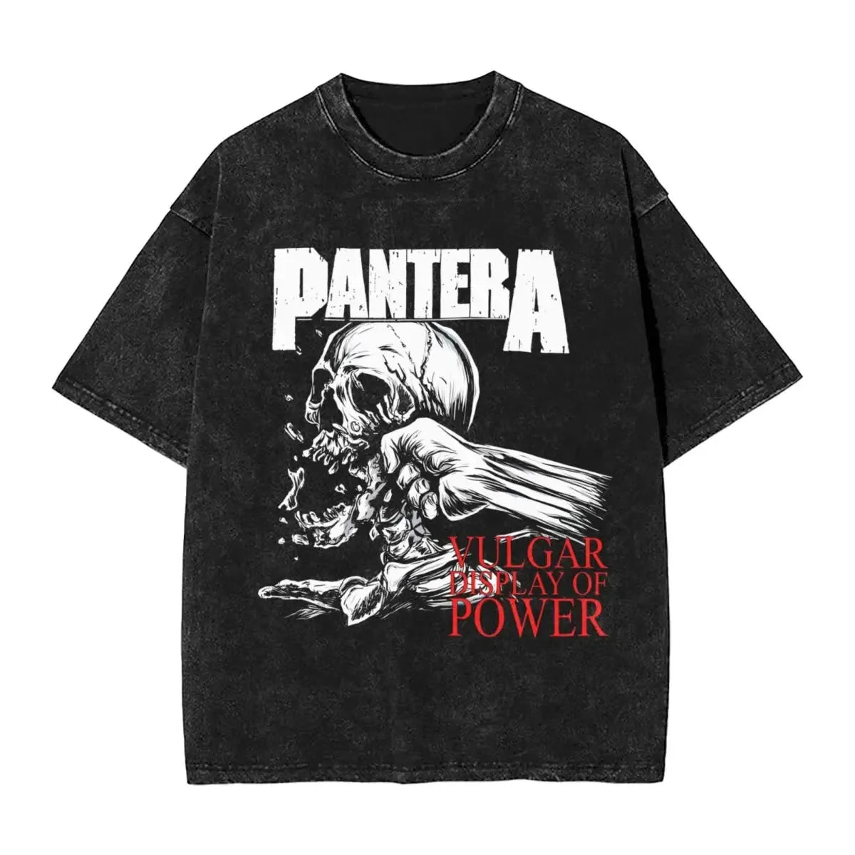 تي شيرتات Groove Metal Pandora Band PANTERA للنساء والرجال، مطبوع عليها طوابع ساخنة مغسولة، تي شيرتات Harajuku قطنية كبيرة الحجم بأكمام قصيرة
