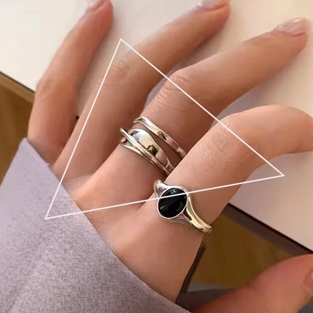 خاتم سام باندا من الفضة الإسترليني عيار 925 بتصميم هندسي مرصع بالكريستال للنساء، بيضاوي الشكل، بتصميم بانك مميز على شكل قطرة ماء، هدية مجوهرات، خدمة توصيل مباشرة