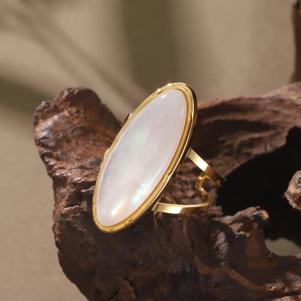 خاتم نسائي من الفولاذ المقاوم للصدأ من كرينج كوكو، قابل للتعديل، بتصميم شجرة الحياة، مرصع بأحجار الراين، خاتم أنيق للمواعدة للنساء