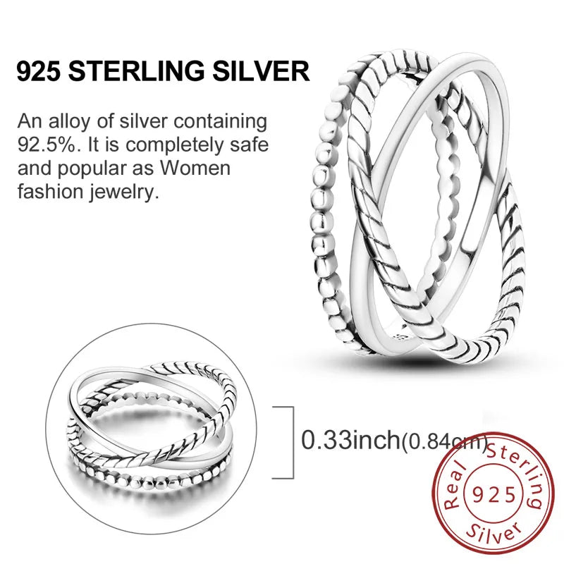 خواتم أصلية من الفضة الإسترليني عيار 925، بتصميمات على شكل فيونكة وقلب وشمس وقمر ونجمة، مرصعة بالزركون، مناسبة للنساء، مجوهرات وهدايا لأعياد الميلاد والذكرى السنوية.