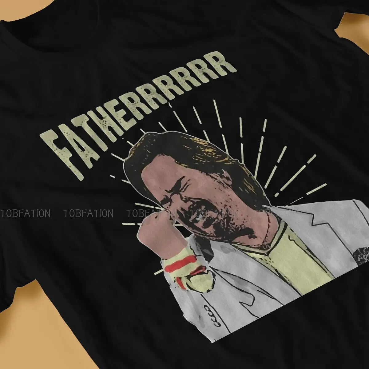 تي شيرت دوغلاس رينهولم الأب من The It Crowd للرجال، تي شيرت فضفاض من القطن للرجال