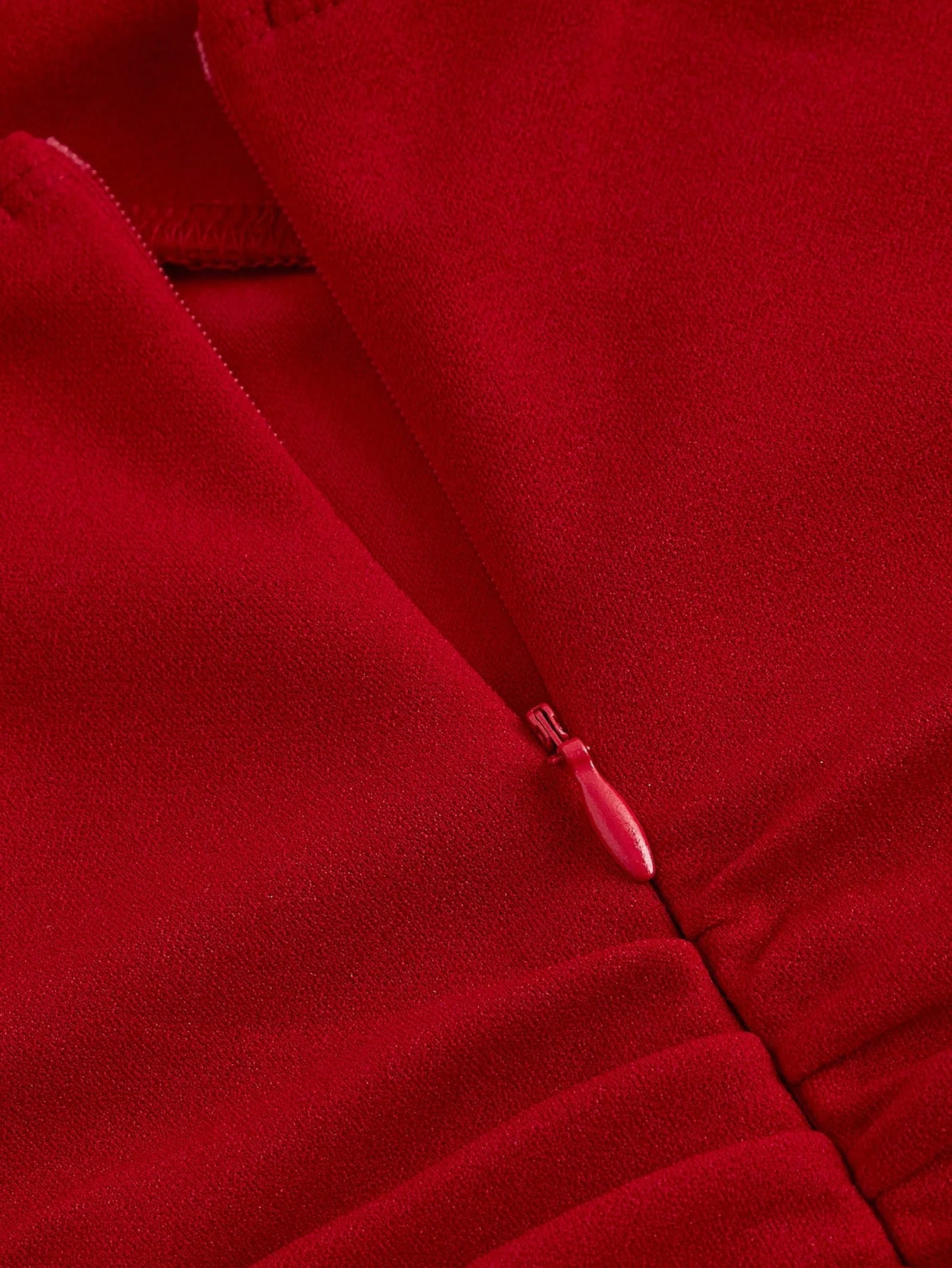 Red Bow Halter Dress Female New Autumn Spice Girl Pleatedming Solid Color Dress