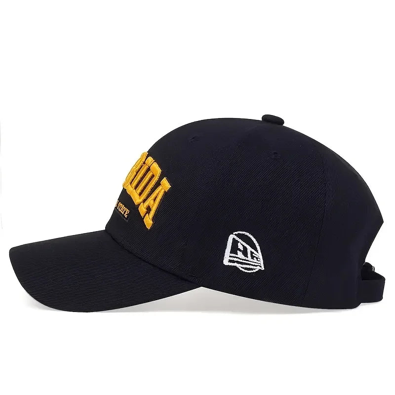 قبعات بيسبول للجنسين مطرزة بحروف فلوريدا، مناسبة لفصلي الربيع والخريف، قابلة للتعديل، للاستخدام اليومي، واقية من الشمس، وقبعة رياضية.