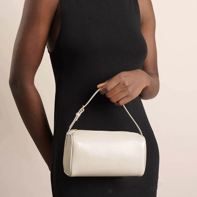 حقيبة شي يوشي لحمل الأقلام بتصميم كلاسيكي من جلد البقر، حقيبة يد صغيرة أنيقة وعملية، مناسبة لفصلي الخريف والشتاء، حقيبة كتف واحدة أو حقيبة تحت الإبط