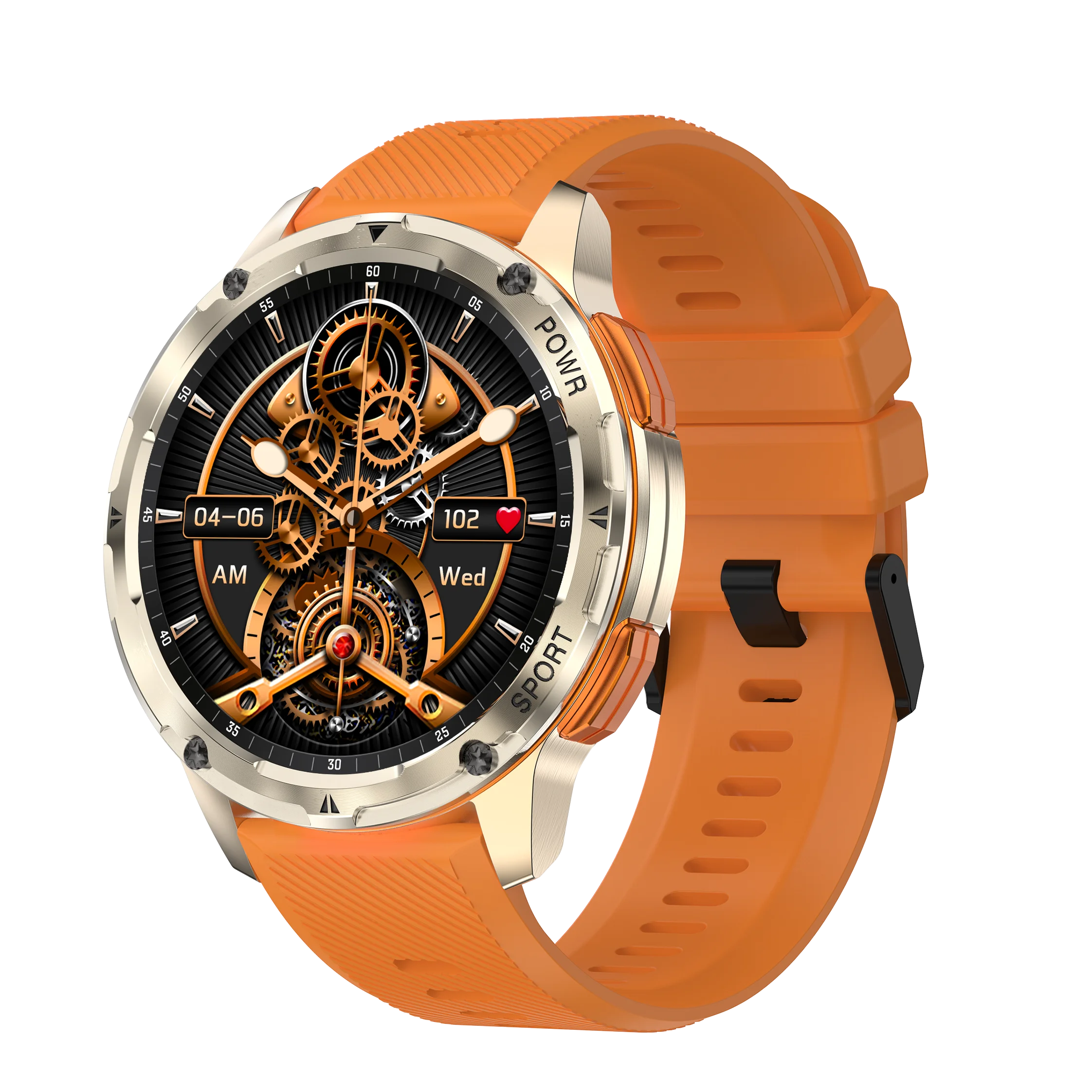 ساعة ذكية أنيقة AMOLED AK59 فاخرة BT call 400mah بطارية كبيرة حزام مطاطي معدني ساعات نسائية رياضية AK59 ساعة ذكية