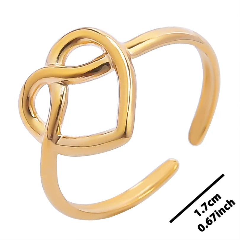 خواتم أنيقة مطلية بالذهب من الفولاذ المقاوم للصدأ، 6 قطع/مجموعة، بتصميمات زهور ونجوم وأوراق شجر وحب وثعبان، خواتم مجردة، مجوهرات نسائية بالجملة