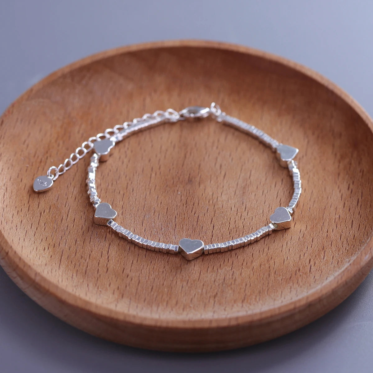 سوار PANJBJ من الفضة الإسترلينية عيار 925 عالي الجودة للنساء مصنوع من خرز الحب الكوري مجوهرات حلوة هدية شحن مباشر