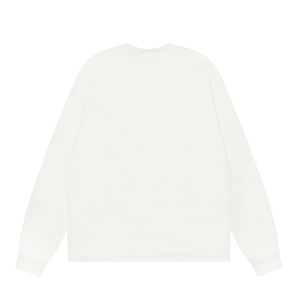 تي شيرت KUCLUT American Style Streetwear عالي الجودة مطبوع عليه وجه كبير، مصنوع من القطن بنسبة 100%، مقاس كبير، بأكمام طويلة، للرجال والنساء