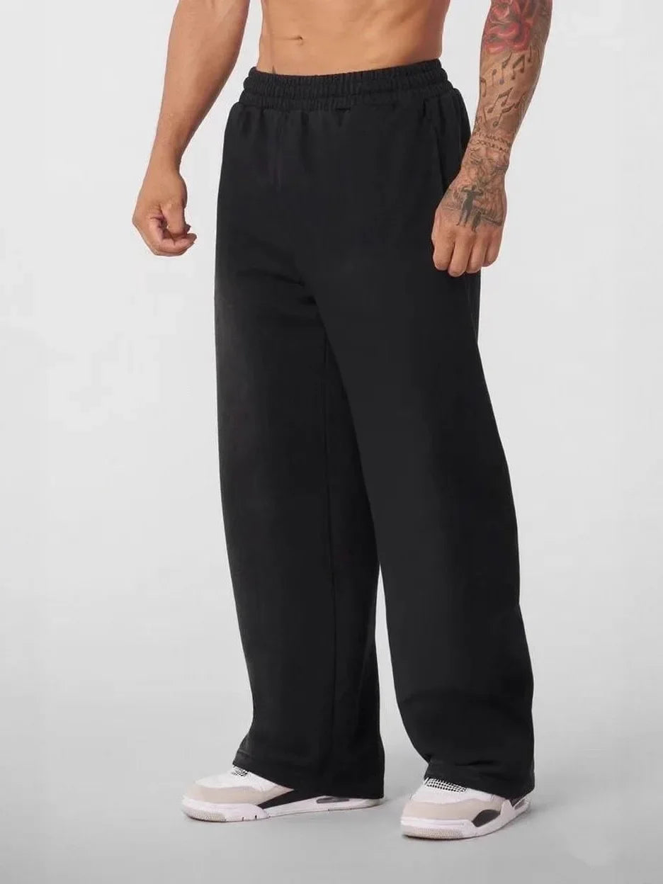 2025 Fashionable YA style straight leg sports pants for both men and women, couple casual pants with simple and loose design