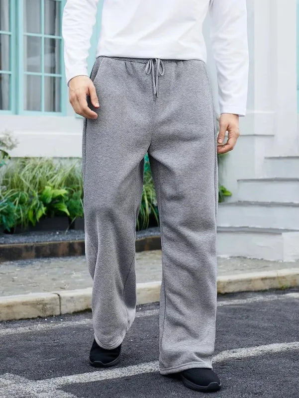 2026 NEW Spring Autumn Slim Men Pants Sports Casual Joggers Trousers Mens Solid Color Straight Pants Thin Woven Daily Sweatpants